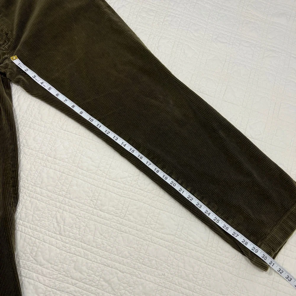Polo Ralph Lauren Preston Pant Mens 38x32 Olive Brown Corduroy Straight Leg READ